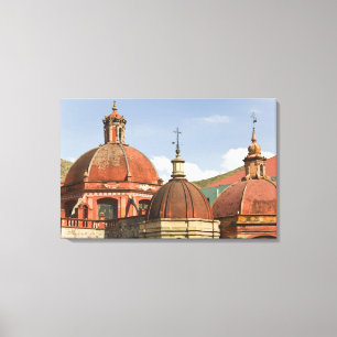 Mexico, staat Guanajuato, Guanajuato. Templo de Canvas Afdruk