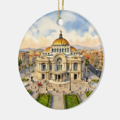 Mexico-Stad Aquarel Ornament (Links)
