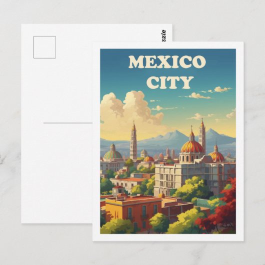 Mexico-Stad Beroemde Reisplaats Briefkaart (Voorkant / Achterkant)