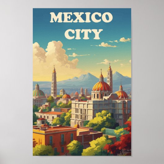Mexico-Stad Beroemde Reisplaats Poster (Voorkant)