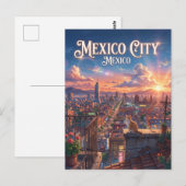 Mexico-Stad Briefkaart (Voorkant / Achterkant)
