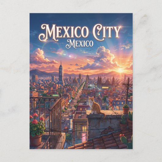 Mexico-Stad Briefkaart (Voorkant)