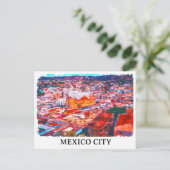 Mexico Stad CDMX Schilderij Panorama Uitzicht Briefkaart (Staand voorkant)