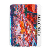 Mexico Stad CDMX Schilderij Panorama Uitzicht Magneet (Verticaal)