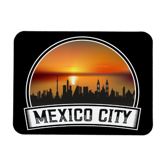 Mexico-Stad CDMX  Sunset Cityscape Magneet (Horizontaal)