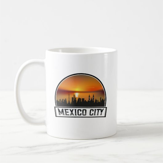 Mexico-Stad CDMX  Sunset Skyline Koffiemok (Links)