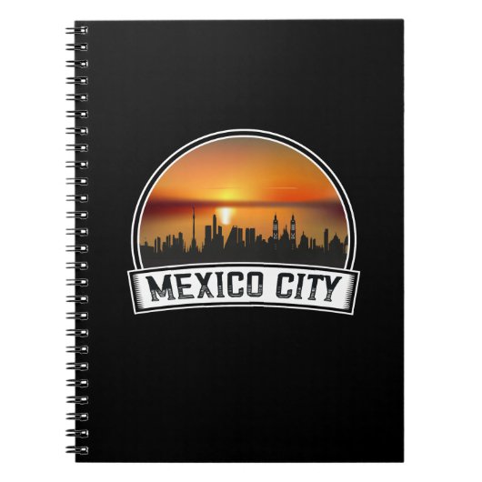 Mexico-Stad CDMX  Sunset Skyline Notitieboek (Voorkant)