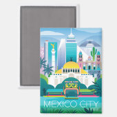 Mexico-Stad Koelkastmagneet Magneet (Voorkant / Achterkant)