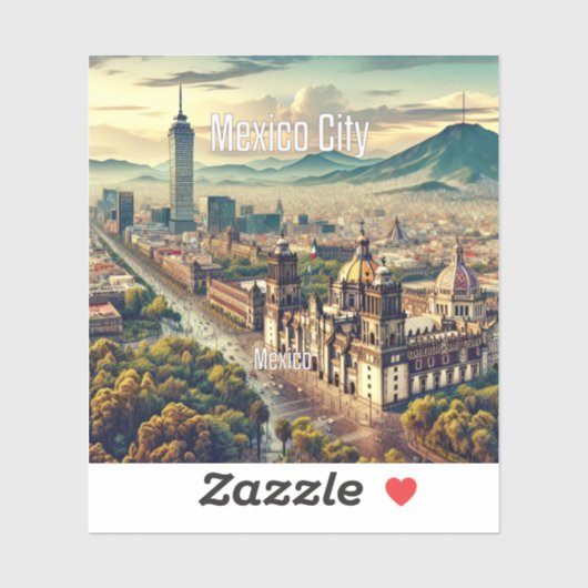 Mexico-Stad Mexico 3 inch Vinyl Sticker (Vel)