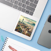 Mexico-Stad Mexico 3 inch Vinyl Sticker (Laptop met iPhone)