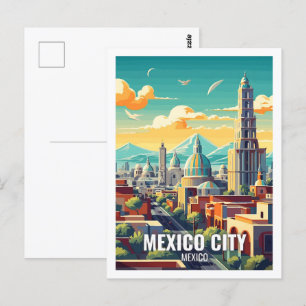 Mexico-Stad Mexico Beroemde reisplekken Briefkaart