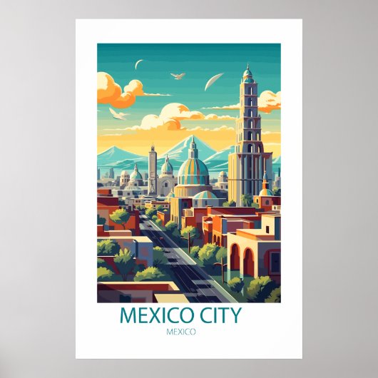 Mexico-Stad Mexico Beroemde reisplekken Poster (Voorkant)