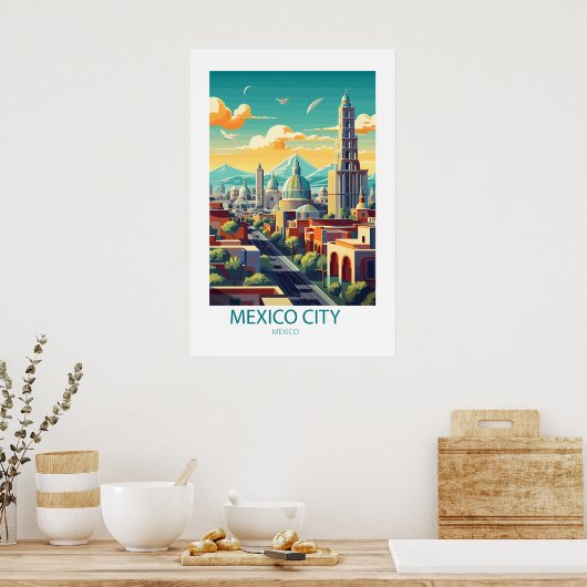 Mexico-Stad Mexico Beroemde reisplekken Poster (Keuken)