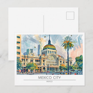 Mexico-Stad Mexico Oude Kunst Reizen Briefkaart