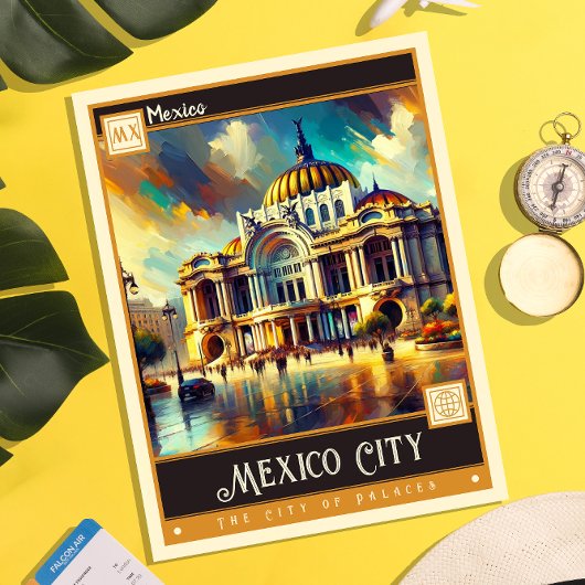 Mexico-Stad, Mexico |  schilderij Briefkaart