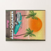 Mexico-stad, mexico-vakantie-poster legpuzzel (Horizontaal)