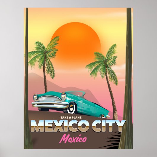 Mexico-stad, mexico-vakantie-poster poster (Voorkant)