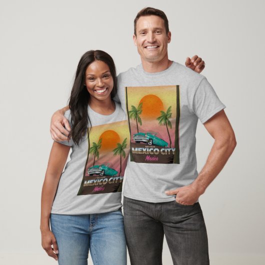 Mexico-stad, mexico-vakantie-poster t-shirt (Unisex)