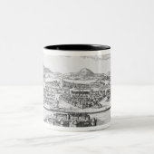 Mexico-stad onder de veroveraar tweekleurige koffiemok (Center)