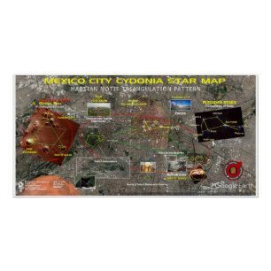 Mexico-Stad Sterrenkaart Perfect Poster