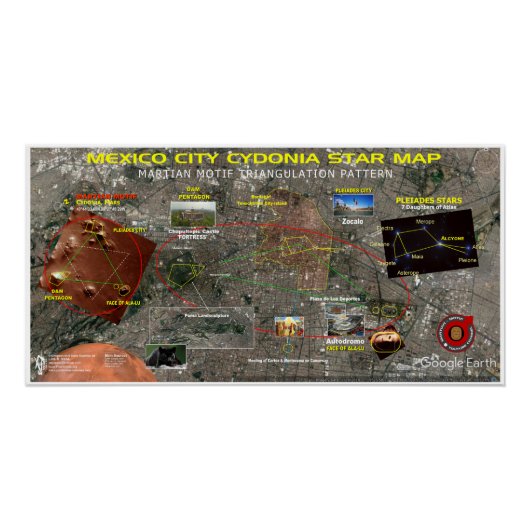 Mexico-Stad Sterrenkaart Perfect Poster (Voorkant)