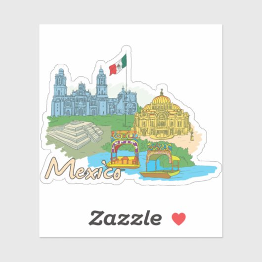 Mexico stad sticker (Vel)