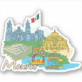 Mexico stad sticker (Voorkant)