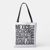 Mexico Steden Woordkunst - Cancun Travel Tote Bag (Achterkant)