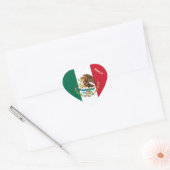 Mexico Sticker, Hart, Patriottische Mexicaanse Vla Hart Sticker (Envelop)
