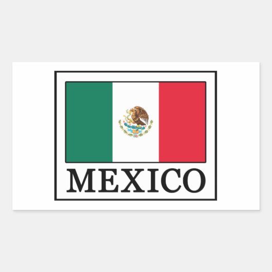 Mexico-sticker Rechthoekige Sticker (Voorkant)