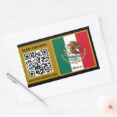 Mexico Stickers, Moderne QR-code, Mexicaanse vlag Rechthoekige Sticker (Envelop)
