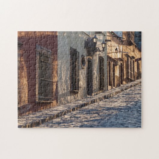 Mexico Straat met kasseien Legpuzzel (Horizontaal)