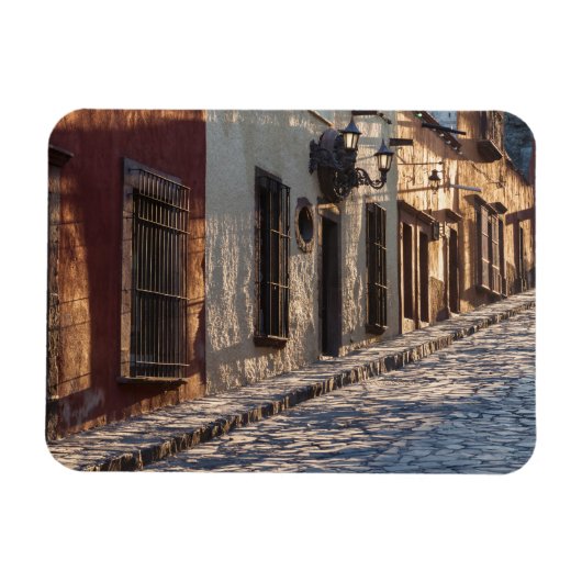 Mexico Straat met klinkers Magneet (Horizontaal)