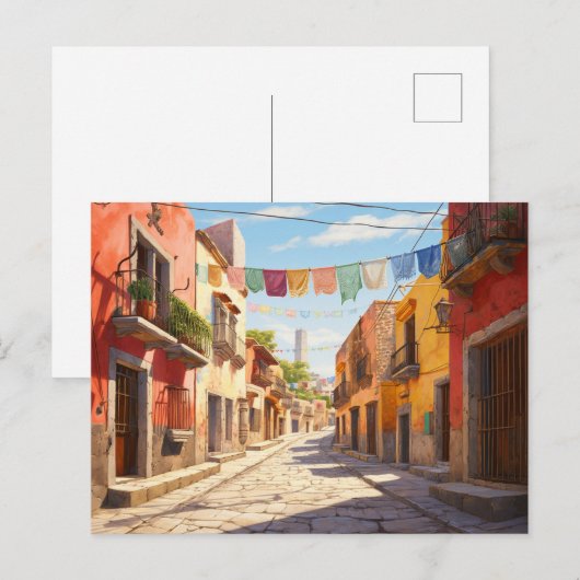 Mexico Streets Briefkaart (Voorkant / Achterkant)