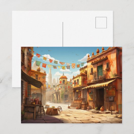 Mexico Streets Briefkaart (Voorkant / Achterkant)