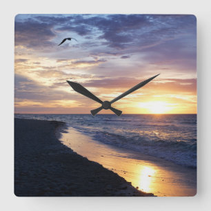 Mexico Sunrise op het strand Vierkante Klok