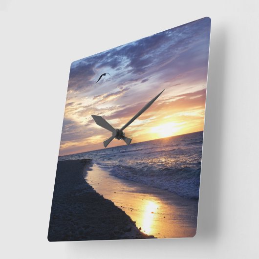 Mexico Sunrise op het strand Vierkante Klok (Hoek)