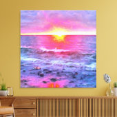 Mexico Sunset 0909 Art Canvas Afdruk (Insitu (Woonkamer))