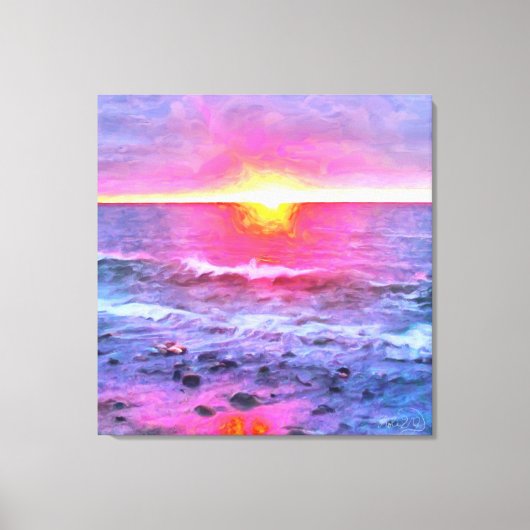 Mexico Sunset 0909 Art Canvas Afdruk (Voorkant)