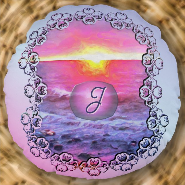 Mexico Sunset 0909 Rond Kussen (Creator heeft geüpload)