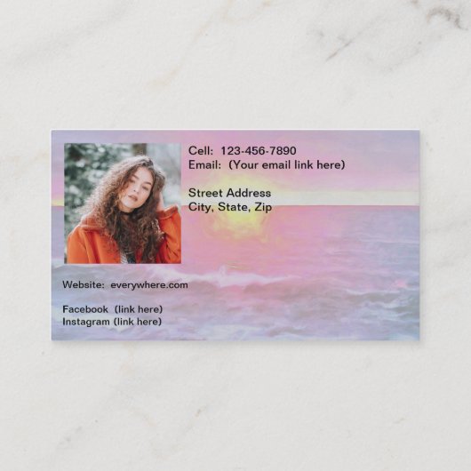 Mexico Sunset 0909 Visitekaartje (Achterkant)