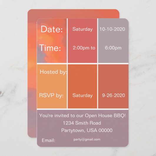 Mexico Sunset Colors Kaart (Voorkant / Achterkant)