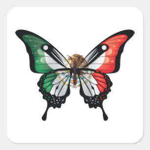 Mexico Swallowtail Vlinder Vlag Vierkante Sticker