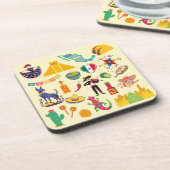 Mexico Symbolen Bier Onderzetter (Linkerzijde)