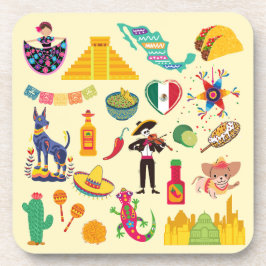 Mexico Symbolen Bier Onderzetter