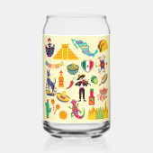 Mexico Symbolen Blikvorm Glas (Achterkant)