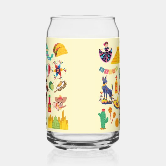 Mexico Symbolen Blikvorm Glas (Links)