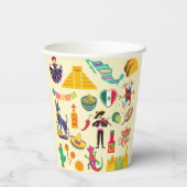 Mexico Symbolen Papieren Bekers (Achterkant)