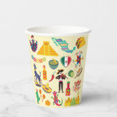 Mexico Symbolen Papieren Bekers (Voorkant)