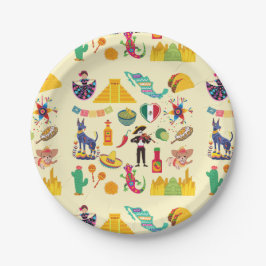 Mexico Symbolen Papieren Bordje